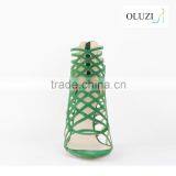 OLNS009 2016 Beautiful Gladiator Sexy Women Sandals Green Ankle Strap Novelty Fish Toe Sandal Shoes for Women thumbnail-3