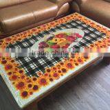 the Latest Design 2015 Moasic Gold Wedding Tablecloth thumbnail-5