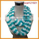 Double Layer Scarf 2014~2015,fashion Infinity Scarf With Stripe Print