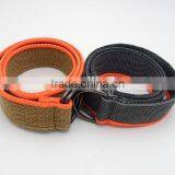 Canvas Belt Ouble D-ring Buckles Knitted Men Belt Multy-ply Fabric Cotton Belt Cheap Price thumbnail-5