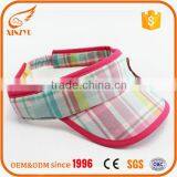 Elastic Band Visor Wholesale Cotton Plaid Sun Visors Helmet Visor thumbnail-3