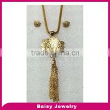 Hot Selling Fashion Wholesale stainless steel tassel necklace gold plated jewelry