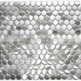 Penny Round Silver Stainless Steel Mosaic Tiles thumbnail-1