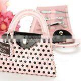 Pink Polka Purse Manicure Set for Wedding Gifts thumbnail-1