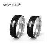 China Jewelry Gold Solid Carbon Fiber Couple Ring 925 Silver Wedding Bands Engagement Rings thumbnail-2