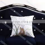 Embroidered Bird Cushion Cover Modern Decorative Throw Couch Pillows