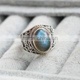 Popular Vintage Style Polished Vintage Style Labradorite Fancy Finger Ring for Gift thumbnail-6