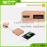 Wood/Bamboo Wireless Power Bank, Wireless Charger in Power Bank for Smartphone thumbnail-6