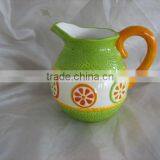 Orange Shaped Ceramic Pitcher thumbnail-1