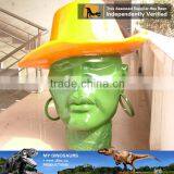MY Dino-C048 Fiberglass Human Head Model for Sale thumbnail-5