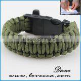 Outdoor Survival Gear Escape Paracord Bracelet With Flint / Whistle / Compass / Scraper thumbnail-2