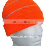 Hi Vis Orange Knit Winter Reflective hat