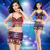 Ds Costumes New Nightclub Bar Singer Stage Dance Costume for Cosplay Sequins Tassel Suit
