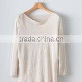 15JWL0226 Woman Linen Loose Design Pullover