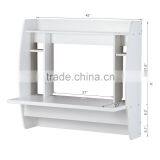 Space Savings Wooden Simple Computer Desk On The Wall thumbnail-4