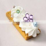 Yummy Squishy Biscuit With Ice Cream Fake Food Key Chain Charm for Gifts