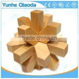 Manufacture IQ Toy Wooden Kongming Lock 3D Puzzle Game for Kids