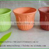 Facory Hot Sale Round Colorful Small Plastic Flower Pot thumbnail-2