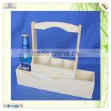 Handmade Vodka Whisky Wine Show Carrier Pine Wooden Basket thumbnail-3