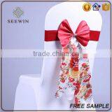 Korean Style Chair Satin Bow Tie for Wedding Chair Deco thumbnail-2