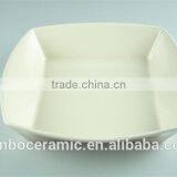 Ivory Colored Ceramic Bakeware With Lid , Ceramic Casserole Dish Serving Tray thumbnail-2