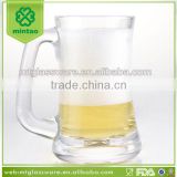 Clear 1.5 liter glass beer mug