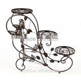 Classic Plant Stand Shelf Holds Garden 3 Tier Iron Flower Pot Stand thumbnail-4