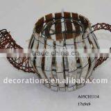 Rattan Candle Holder With Teapot Shape thumbnail-1