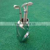 High End Wholesale Gofl Gift Metal Material Golf Bag Brush Pot thumbnail-2