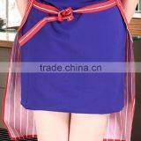 Stripe Bib Apron With 2 Pockets Chef Waiter Kitchen Cook New Tool NVIE thumbnail-5