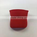 Sponge Red Color Blank Unstructure Sun Hat And Visor Cap thumbnail-2