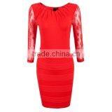 Fashion Latest Trendy Red Short Tight Sexy Girls in Tight Dresses thumbnail-2