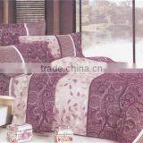 100%polyester Digital Printed Flower and Castle Design Diamond Velvet Bedding Set thumbnail-1