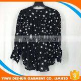 Best Sexy Star Print Fancy Black Blouse Designs thumbnail-6