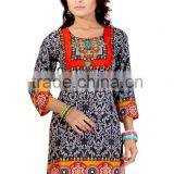 Canvas Crepe Printed Styles Kurtis/jeans Kurti Tops thumbnail-1