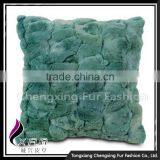 CX-D-22B Wholesale Price Cheap And Fine Genuine Rabbit Fur Pillow Case Cushion Cover thumbnail-1