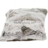 CX-D-17A Super Quality Winter Genuine Tibetan Sheep Rabbit Fur Decorative Pillow Case thumbnail-3