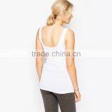Plain White Maternity Tank Cheap Wholesale Maternity Clothes thumbnail-2