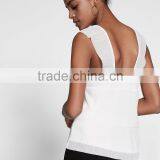 MGOO Elegant Clothing Good Quality Ladies Chiffon Tops Sleeveless Womens Crop Tops thumbnail-3