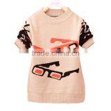 Fashion Glasses Child Jacquard Sweater Knitting Patterns Children Pullover thumbnail-1