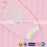 Baby Girl Winter Romper,Cashmere Cable Knit Romper With Elbow Patch thumbnail-4