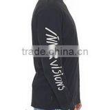 Front&Sleeve Print Long Sleeve Black Tee for Man thumbnail-4