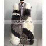 2016 New Design Woman Woolen Fox Fur Vest With Woolen Fur Overcoat thumbnail-5
