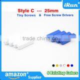 Metal Aglets Shoelace Tips in Gold/Silver/Gun Black/White/Red/Blue 6 Colors - Set of 4 Tips And Screws Includes Screwdriver thumbnail-5