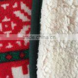 Xmas Logo Pattern Printed Microfiber Sherpa Blankets thumbnail-2