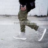 Mens Green Pocket Inside Hem Zipper Woven Fashion Pants thumbnail-2