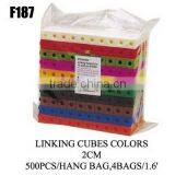 Plastic 100pc Puzzle Linking Cubes Set Educational Toys for Kids thumbnail-6