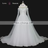 WX1678 off shoulder luxury lace fabric for wedding guest dress plus size wedding dress 2017 bridal