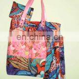 Women's Bag Floral Printed Canvas Bag,Cotton Canvas Handbag Wholesale Beach Bags thumbnail-3