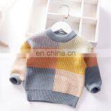Factory Outlet Boys Pullover Long Sleeve Single Layer Plaid Boys Sweater thumbnail-3
